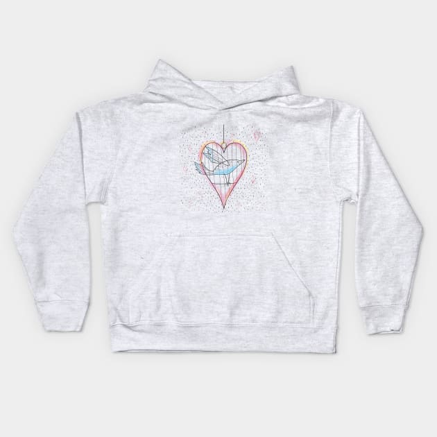 Valentine’s modern love hearts Kids Hoodie by in_pictures